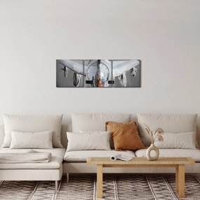 Kép - Vadászgép (órával) (90x30 cm)