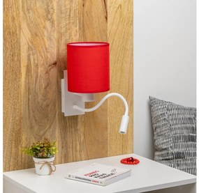 Brilagi - LED Fali lámpa NUBILA 1xE27/25W/230V + LED/3W fehér/piros