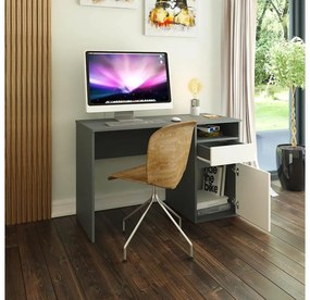 PC asztal Bolegy (grafit + fehér) . 1116254