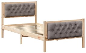 Ágykeret fejtámlával Tópszínű 90 x 200 cm Tömör fenyőfa