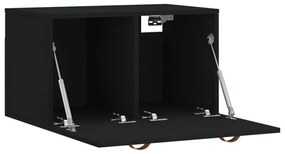 fekete szerelt fa faliszekrény 60 x 36,5 x 35 cm