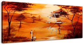 Órás falikép Gyönyöru Afrika Méret: 100 x 40 cm