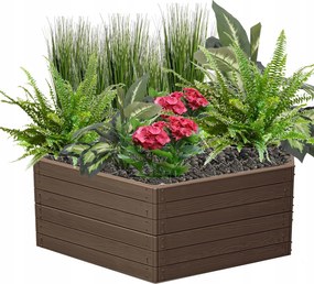 Kerti ágyás magas fa utánzat barna 148x129x50 cm