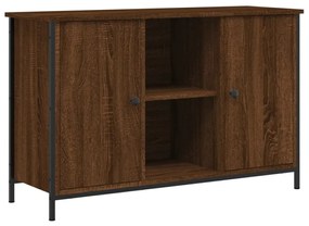 barna tölgyszínű szerelt fa TV-szekrény 100x35x65 cm