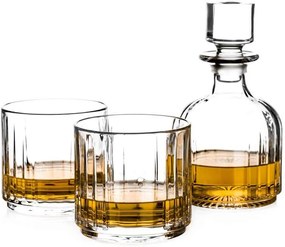 Memphis kristály whiskys pohár készlet + dekanter 3 db-os