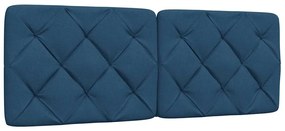 kék szövet ágykeret LED-ekkel matrac nélkül 120x200 cm