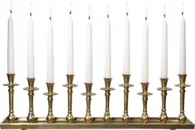 Karácsonyi Gyertyatartó 10 Gyertyához Asztal Kandalló Arany Nagy 70cm