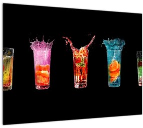 Az italok képe (üvegen) (70x50 cm)