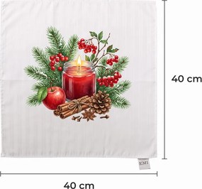 EMI Winter Cranberry damaszt terítő 40x40 cm
