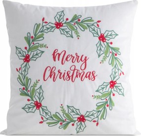 Ünnepi díszpárnahuzat párnára, "jasiek" típusú, 45x45 cm-es, koszorú mintával, cipzáras