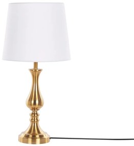 Fehér és aranyszínű fém asztali lámpa 63 cm HODMO Beliani