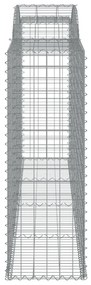 17 db íves horganyzott vas gabion kosár 300x50x140/160 cm