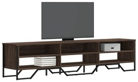 barna tölgyszínű szerelt fa TV-szekrény 180 x 34 x 41 cm