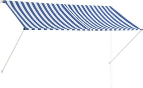 vidaXL feltekerhető kék és fehér napellenző 250 x 150 cm