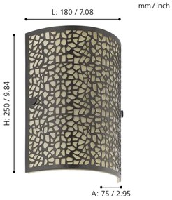 EGLO 89115 - ALMERA fali lámpa 1xE14/60W