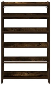 füstös tölgy színű szerelt fa cipőtartó 60x25x100 cm