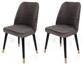 Hugo Anthracite and Black étkezőszékek szett, 2 db