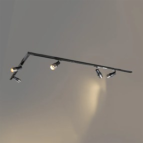 Modern sínrendszer 5 antracit spotlámpával, 1 fázisú - Iconic Kohua
