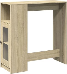 vidaXL sonoma tölgy szerelt fa bárasztal tárolókkal 101x40x103,5 cm