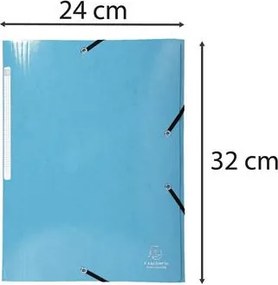 Gumis mappa, karton, A4, EXACOMPTA Iderama, világoskék (EX55827E)