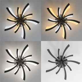 Brilagi - LED Dimmelhető felületre szerelhető csillár TWIST LED/55W/230V 3000-6500K antracit + távirányító