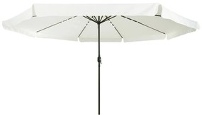 Kert Napernyő LED Fényekkel ø395x245 cm Homokfehér