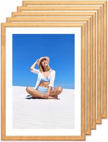 Natúr keret 30x40 5 Db-os Fa Keret Csomag