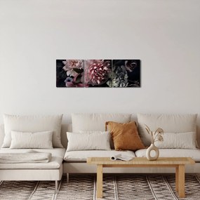 Egy csokor képe (órával) (90x30 cm)