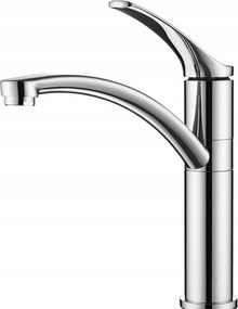Konyhai csaptelep forgatható Cobbe kifolyócsővel, magasság 223 mm, krómozott