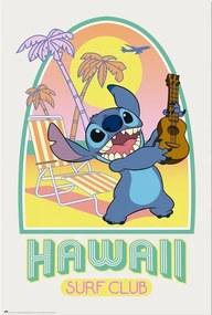 Plakát Stitch - Hawaii Club Surf, (61 x 91.5 cm)