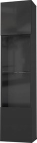 Függő vitrin 40 cm – fekete fényes, modern design Point TIP-42