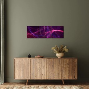 Absztrakt görbék képe (órával) (90x30 cm)