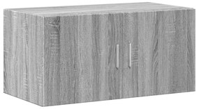 szürke sonoma színű szerelt fa tárolószekrény 80x42,5x225 cm