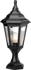 Elstead klasszikus kültéri állólámpa kinsale fekete átlátszó elskinsale-ped-por IP44