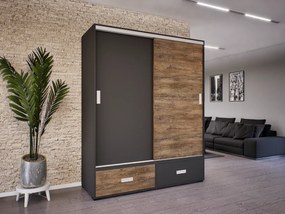 Ferano Tolóajtós Gardrób (Antracit-Bolzánó) modern