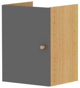 Sötétszürke ajtós modul 33x43 cm Z Cube - Tenzo