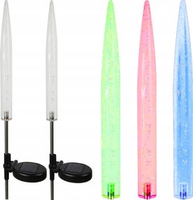 2 Db-os Led-es Napelemes Kerti Lámpa Szett