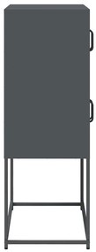 Highboard antracit 68x39x107 cm Acél
