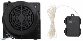 felfújható karácsonyi Mikulás és rénszarvas LED-ekkel 130 cm