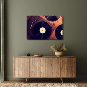 Gramofon lemezek képe (90x60 cm)