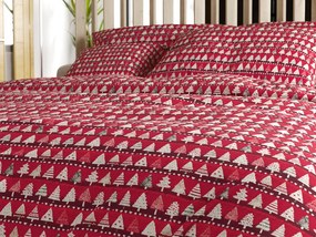 Pamut ágynemű BURGUNDY FÁK bordó színű Ágyneműhuzat mérete: 70 x 90 cm | 140 x 220 cm