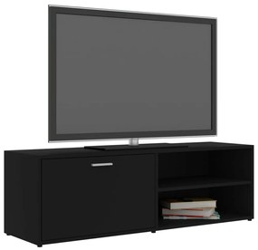 fekete szerelt fa TV-szekrény 120 x 34 x 37 cm