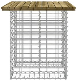 impregnált fenyőfa gabion kerti pad 100 x 70 x 72 cm