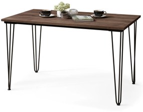 Mazzoni HAIRPIN S-120 Barna Tölgy - LOFT STÍLUSÚ ASZTAL KONYHÁBA/ÉTKEZŐBE/NAPPALIBA