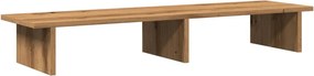 vidaXL kézműves tölgy színű szerelt fa monitorállvány 100 x 27 x 15 cm