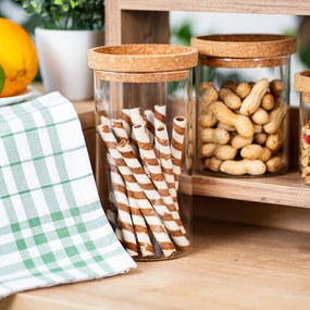 4Home Cork üvegedény fedővel, 1000 ml, 1000 ml