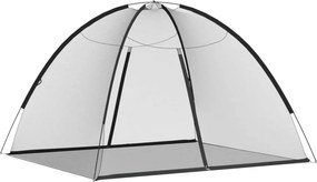 vidaXL fekete hálós mongol szúnyogháló ajtókkal 200 x 180 x 135 cm
