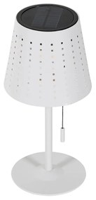 Kültéri asztali lámpa fehér LED-del, 3 fokozatban szabályozható, újratölthető és napelemes - Ferre