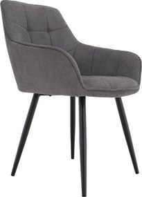 Design fotel, szürke/fekete, MARKEN