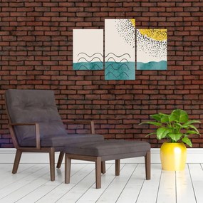 Kép - Absztrakt festmény a strandról N⁰1 (90x60 cm)